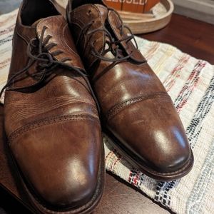 Johnson & Murphy Brown Leather Oxford Dress Shoes 12M